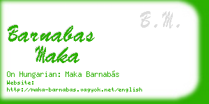 barnabas maka business card