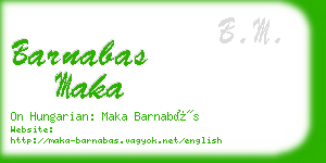 barnabas maka business card